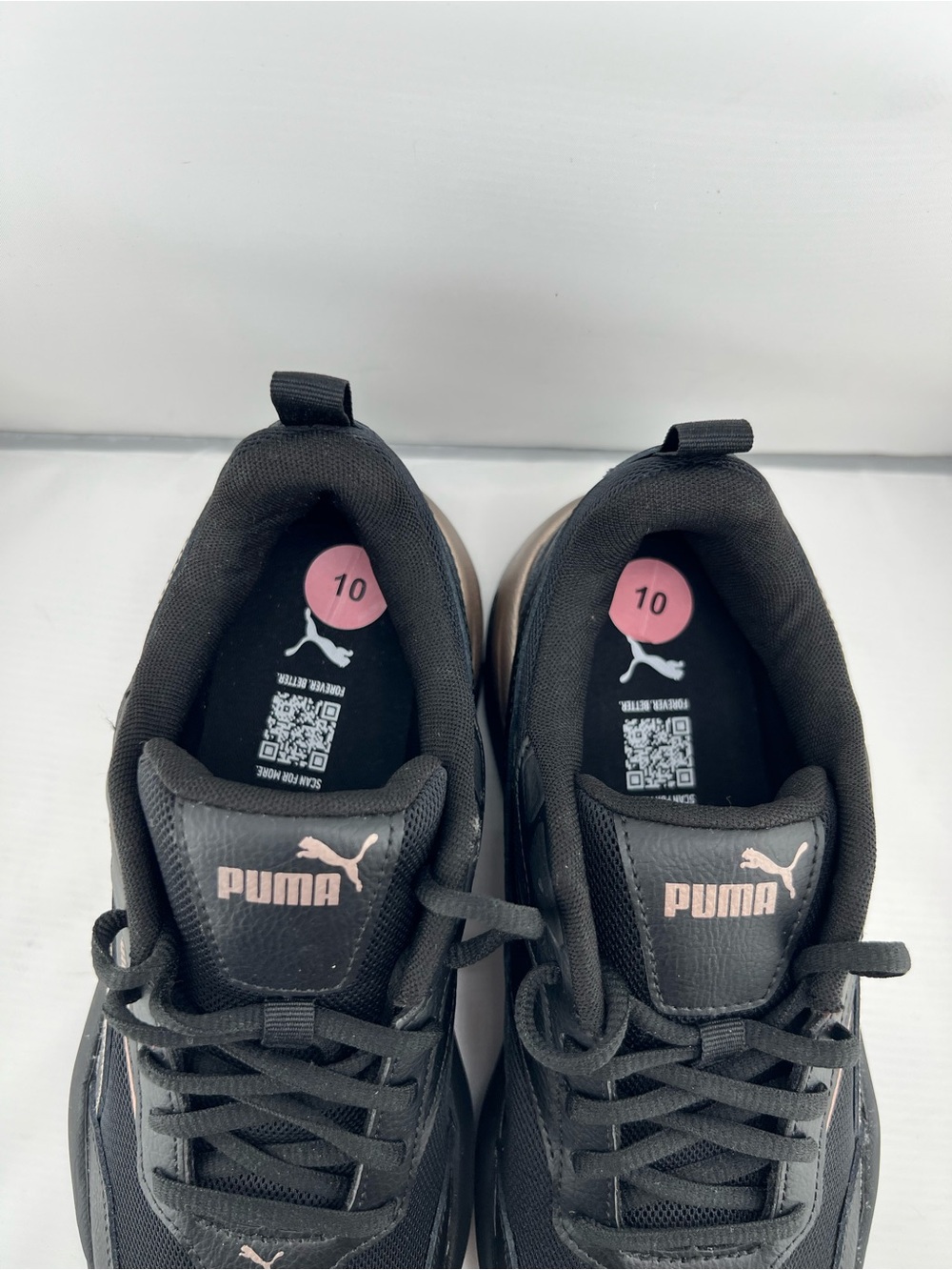 Puma Black Rose Gold Chunky Athletic Running Sneakers Women’s Size 10 - Picture 11 of 15